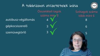 A többszörös összetételek írása